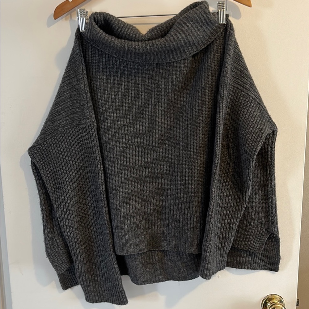 Eileen Fisher Gray Cowl Neck Sweater